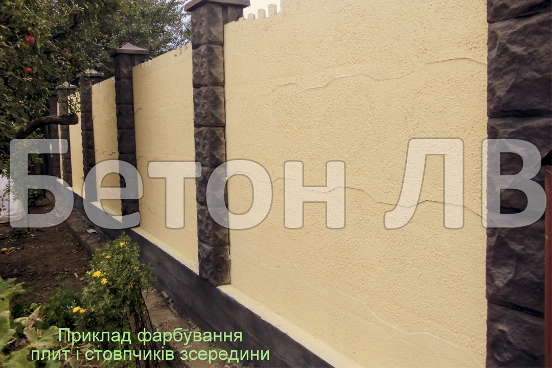 Покраска забора з внутрішньої сторони